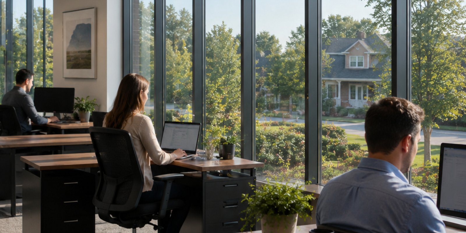 Commercial window film keeps a Southern NH office bright, cool, and glare-free.