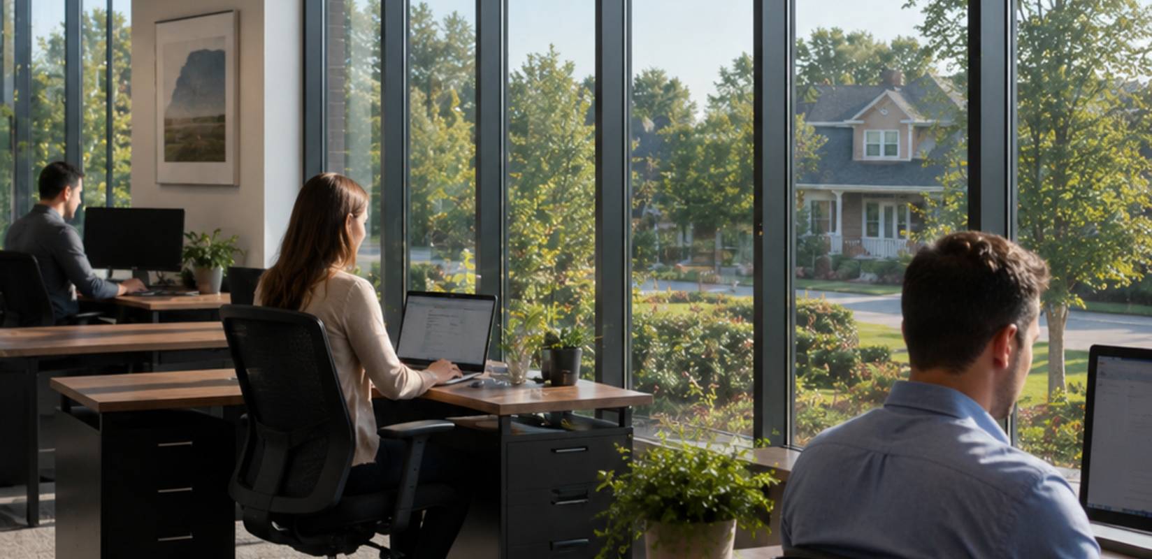 Commercial window film keeps a Southern NH office bright, cool, and glare-free.