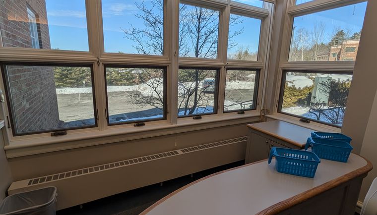 Clean commercial entry glass with a professional finish