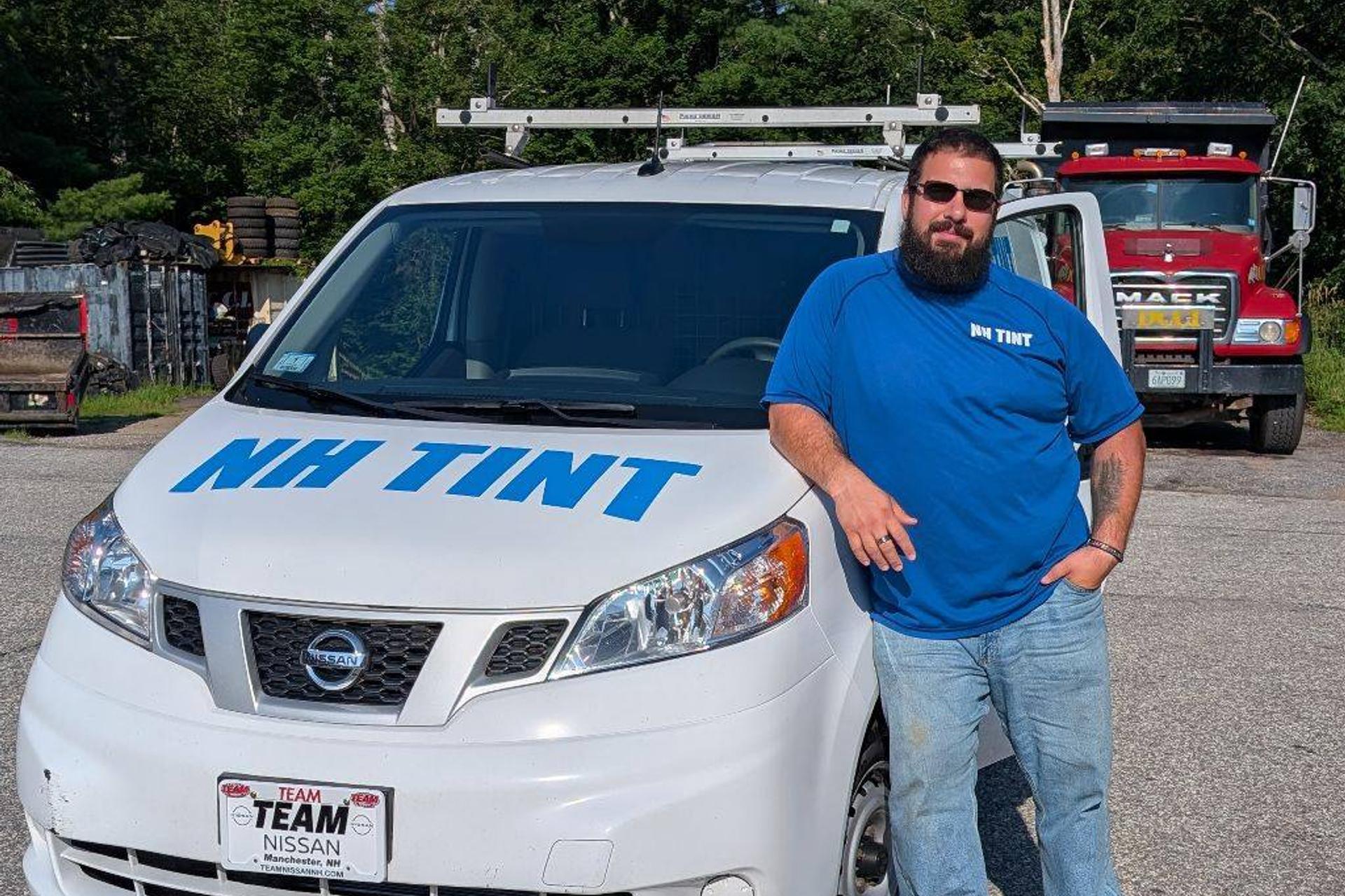 NH Tint window tinting and film service background