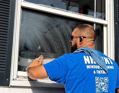 Residential window cleaning service